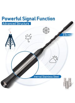 KASTWAVE Car Antenna, Universal Replacement Car Radio Aerial Mast, AM/FM/DAB, Rod Car Roof Antenna with M4 M5 M6 Screws 23cm  - Image 2