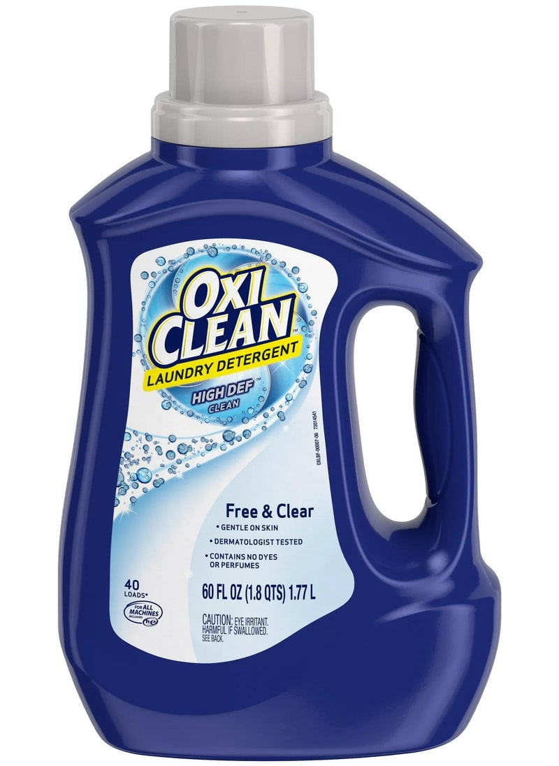 Oxiclean - High Def Clean Free & Clear Liquid Laundry Detergent 1.77 ML - Image 1