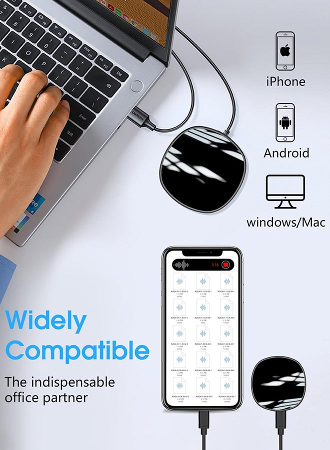 Magnetic Voice Recorder 128G (1600 Hour) - Recording Device MP3 Records with 70 Hours Battery Time, USB-C Audio Recorder for Work, Lectures, Meetings, Interviews - Image 5