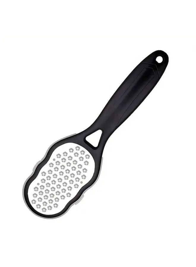 حجر الخفاف من الفولاذ المقاوم للصدأ لبرد القدمين - حبيبات خشنة وناعمة - مقبض مريح باللون الأسود - Image 1