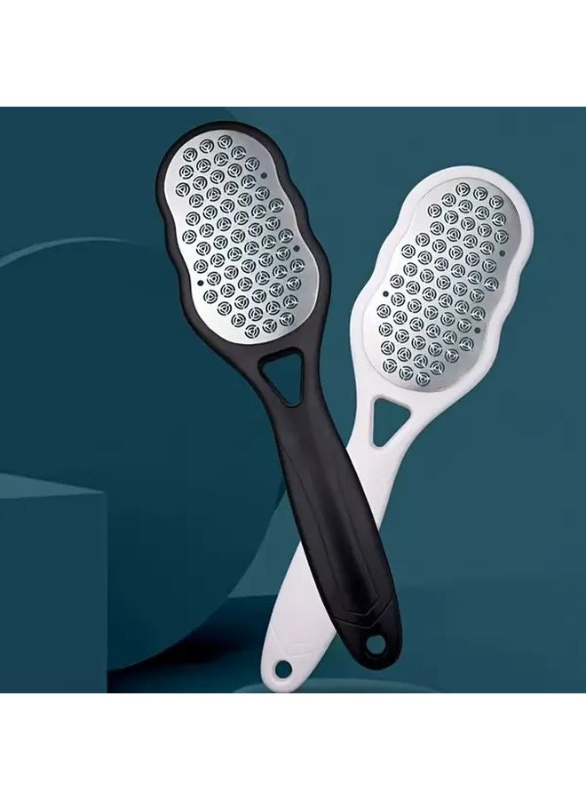 حجر الخفاف من الفولاذ المقاوم للصدأ لبرد القدمين - حبيبات خشنة وناعمة - مقبض مريح باللون الأسود - Image 2