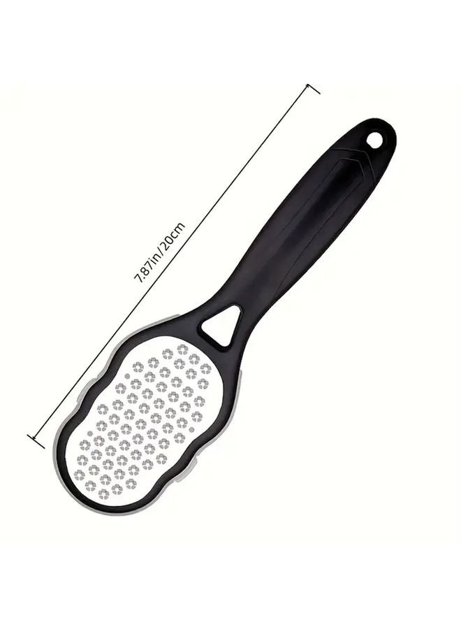 حجر الخفاف من الفولاذ المقاوم للصدأ لبرد القدمين - حبيبات خشنة وناعمة - مقبض مريح باللون الأسود - Image 5