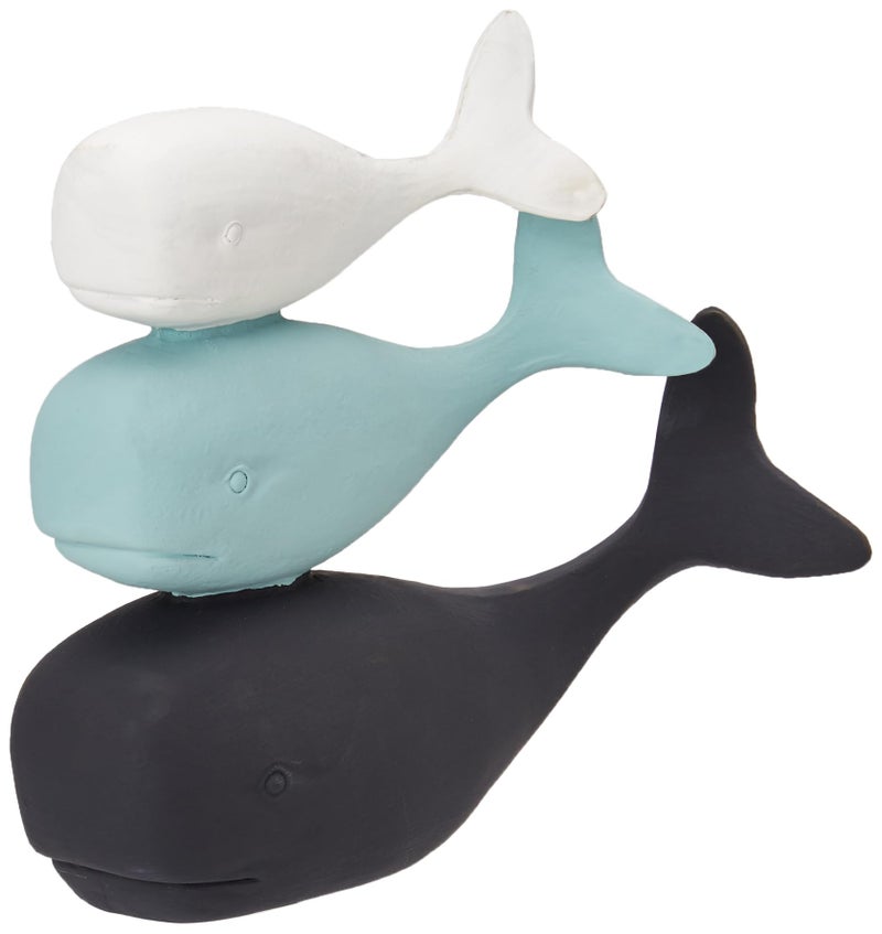 Deco 79 Polystone Whale Decorative Sculpture Home Decor Statue with Acrylic Base Accent Figurine 8 x 4 x 8 Multi Colored