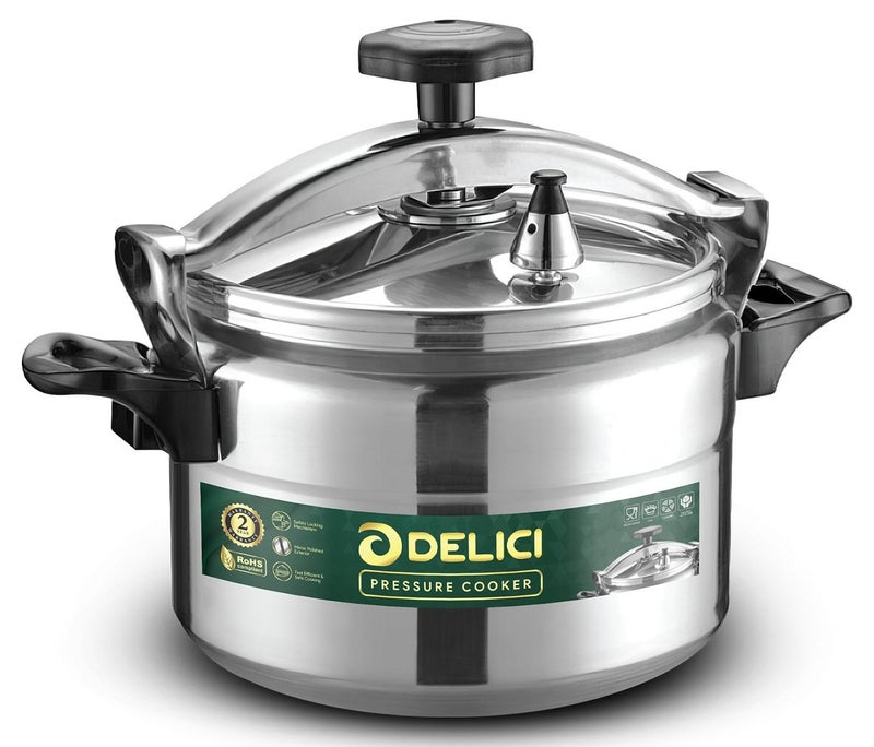 DELICI Aluminum Pressure Cooker 11L , Fast, Efficient, and Safe Cooking with Durable Body, Safety Locking Mechanism, Arabic cooker - Image 1