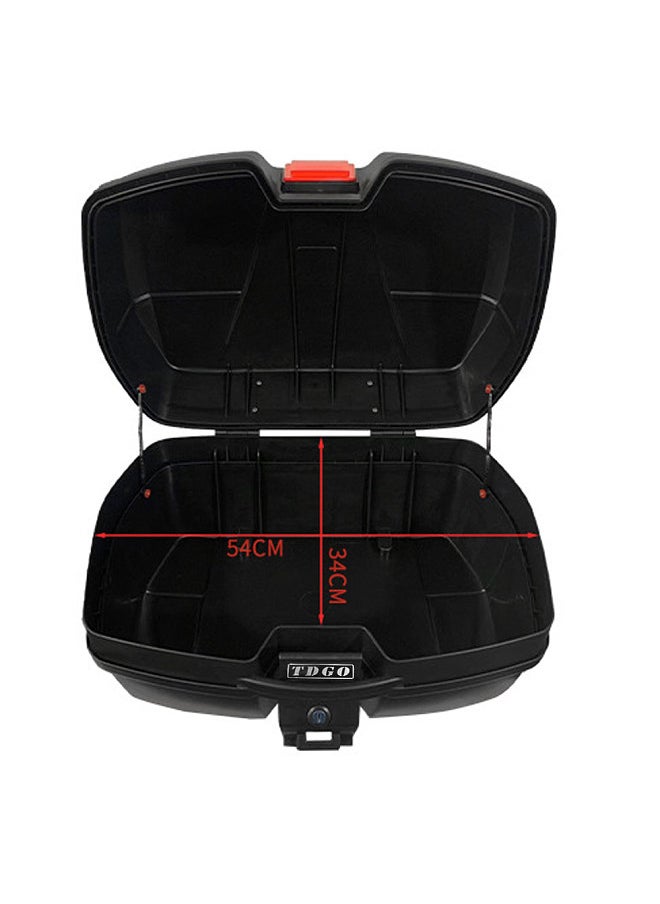 Generic 48L Motorcycle Tail Box Quick Release Rear Trunk Large Capacity Motorbike Luggage Storage Case Waterproof with 2 Keys Mounting Base Plate for 2 Helmets  - Image 4
