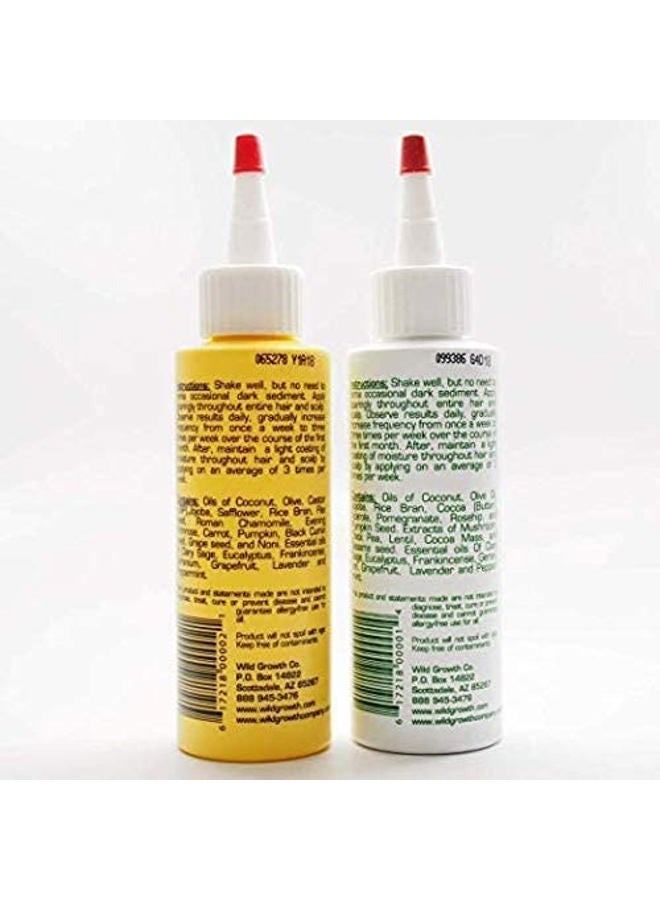 Wild Growth Set (Hair Oil 4 oz + Light Oil Moisturizer 4 oz) - Image 3