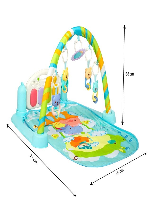 Yetli Baby Activity Play Mat Gym Education Soft Piano Baby Fitness Rack Musical Baby Play Mat Crawl Mats for Kids (Jungle Baby Gym Piano) - Image 2
