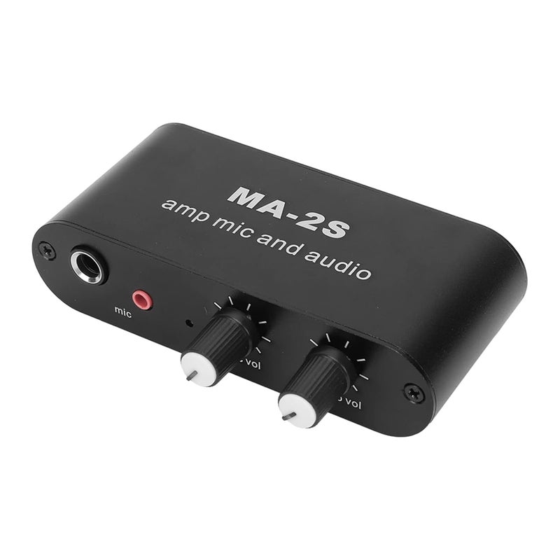 klarako Small Stereo Preamplifier, Portable Headphone Amplifier for Loudspeaker Electret and Condenser Microphones, 3.5mm and 6.5mm Interfaces - Image 1