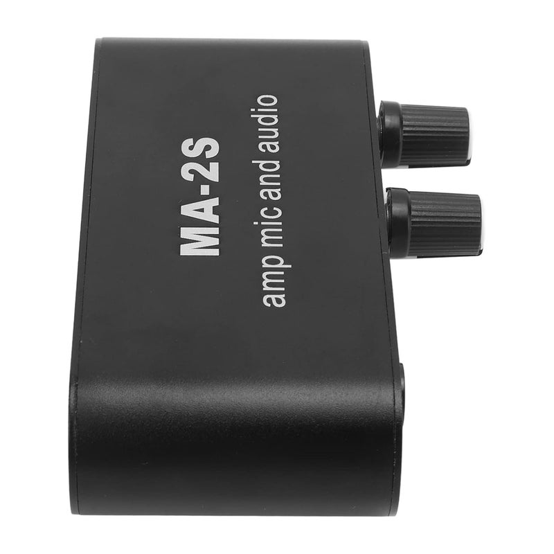 klarako Small Stereo Preamplifier, Portable Headphone Amplifier for Loudspeaker Electret and Condenser Microphones, 3.5mm and 6.5mm Interfaces - Image 4