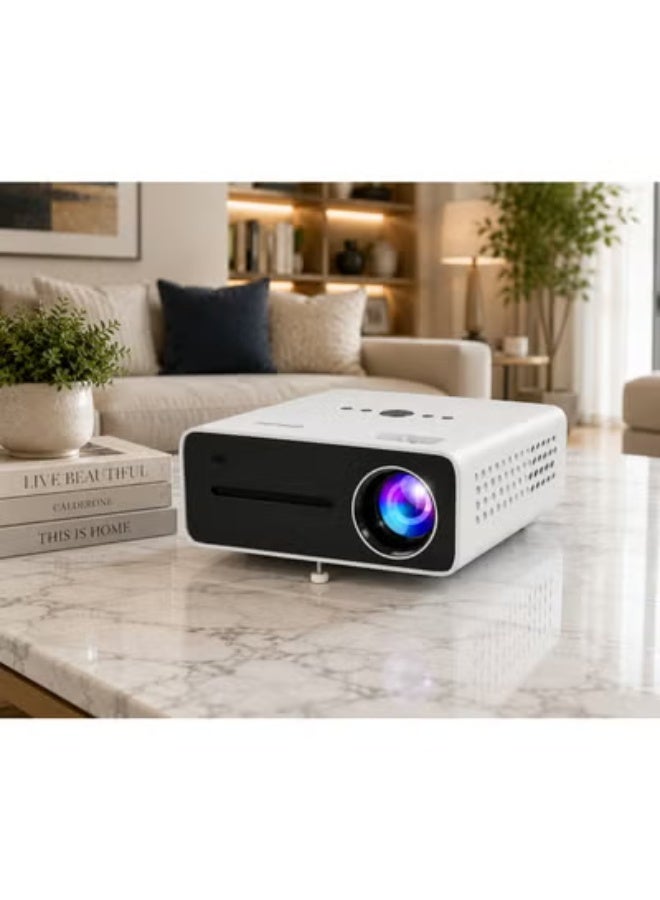 Smartbarry HT22 Portable Projector with Native 1080P Full HD Display, 8K Video Support, 500 ANSI Lumens, Dual Band 2.4G & 5G WiFi, HDMI, USB, VGA, Large Screen Home Theater Projector for Movies, Gaming & Presentations - Image 3