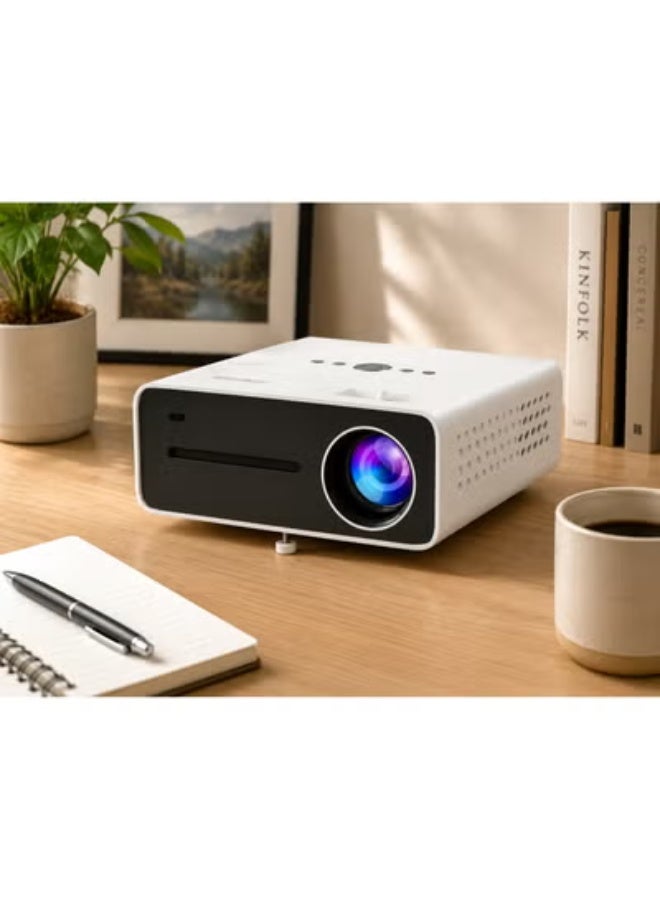 Smartbarry HT22 Portable Projector with Native 1080P Full HD Display, 8K Video Support, 500 ANSI Lumens, Dual Band 2.4G & 5G WiFi, HDMI, USB, VGA, Large Screen Home Theater Projector for Movies, Gaming & Presentations - Image 2