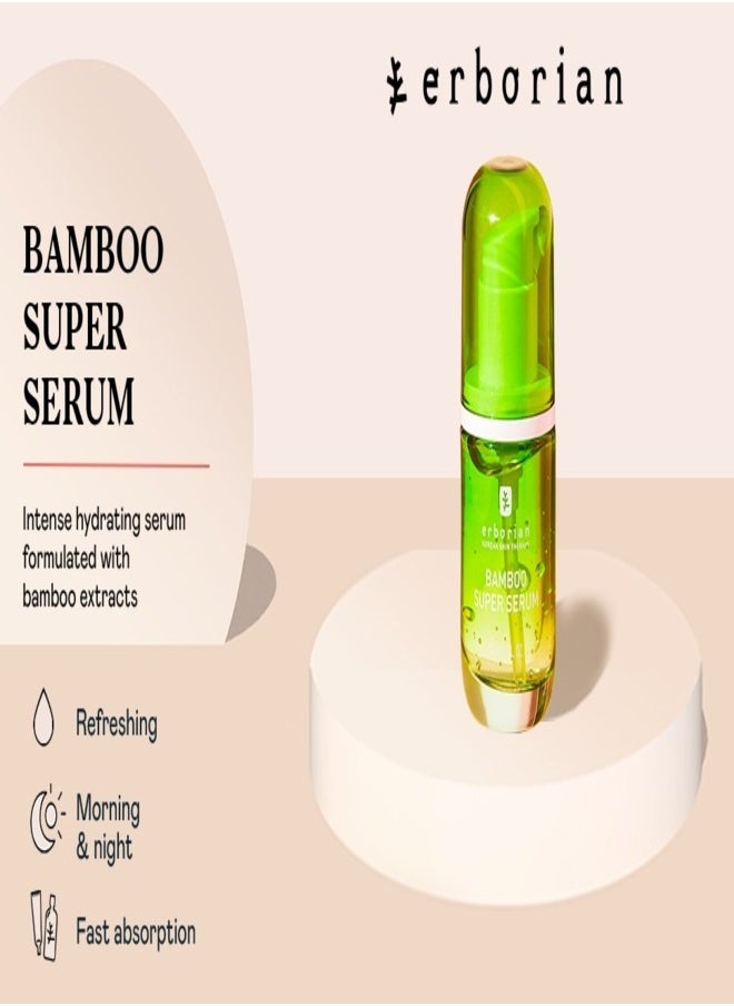 erborian Erborian Bamboo Super Serum - Hydrating Facial Serum with Hyaluronic Acid for Intense, Long-Lasting Moisture - 30ml  - Image 3