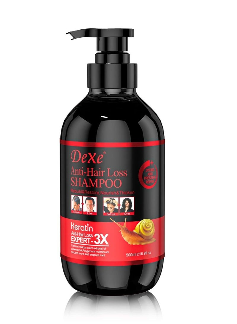 Dexe Anti Hair Loss Shampoo Rebuild And Restore Nourish And Thicken Keratin 500 ML 