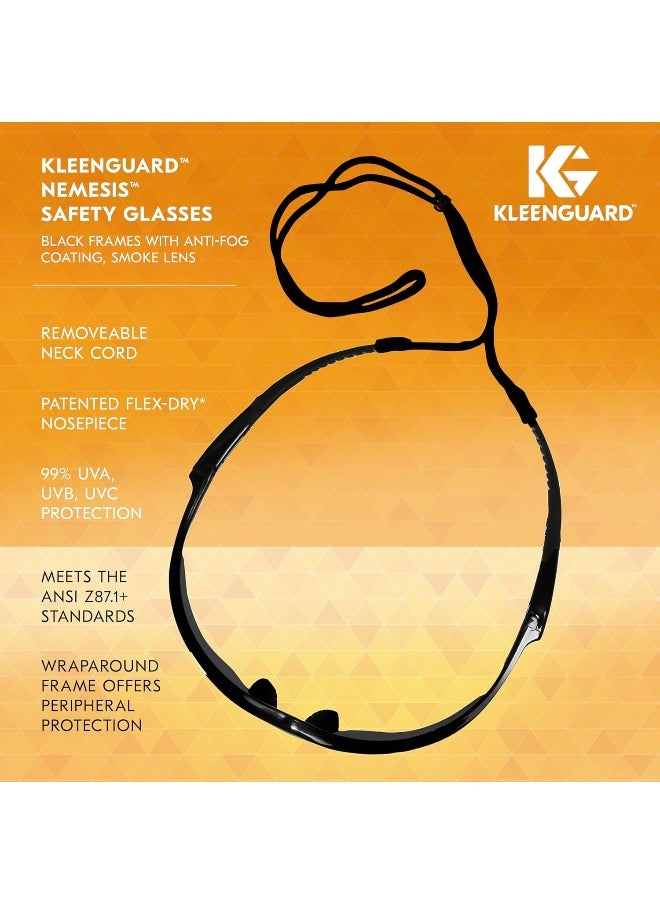 KLEENGUARD - KLEENGUARD Jackson Safety V30 Nemesis Safety Glasses (22475), Smoke Anti-Fog Lens with Black Frame, 12 Pairs/Case - Image 1