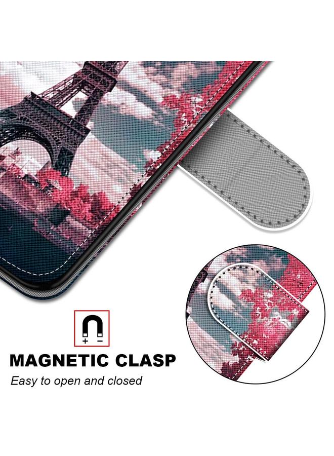 اس-توب جراب لهاتف Samsung Galaxy A03s مقاس 166 مم، جراب هاتف جلدي أفقي قابل للطي بتصميم متقاطع ملون مع حامل وفتحات للبطاقات ومحفظة وحبل تثبيت - Image 5