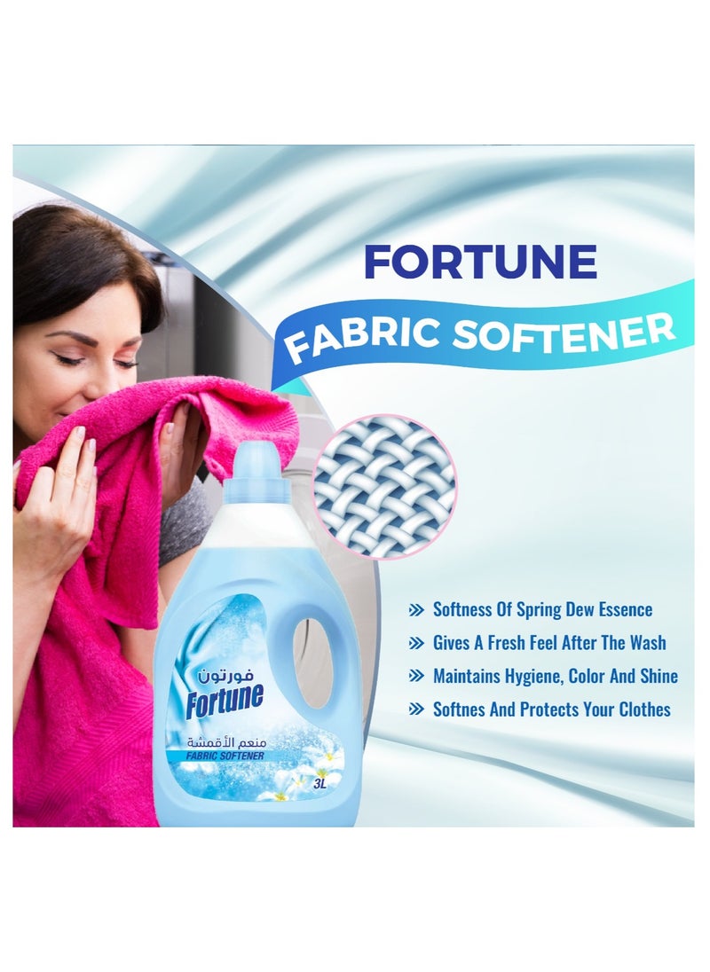 Fortune Fortune Fabric softener Blue 3 LTR  - Image 2