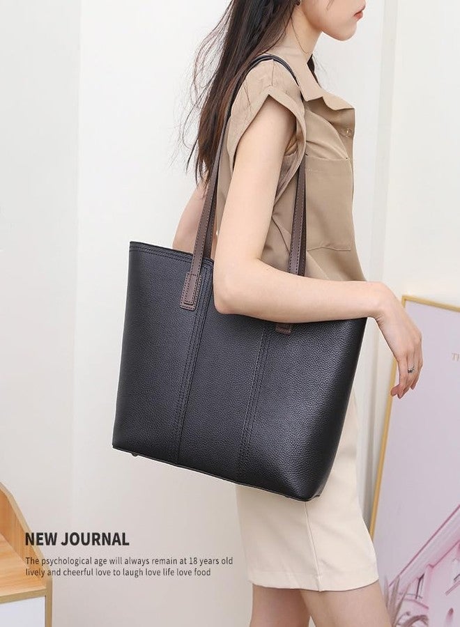 LIKEBAG The Tote Bag for Women Genuine leather Top Handle Satchel Purse Shoulder Crossbody Handheld Bag for work Travel (Gray) - Image 2