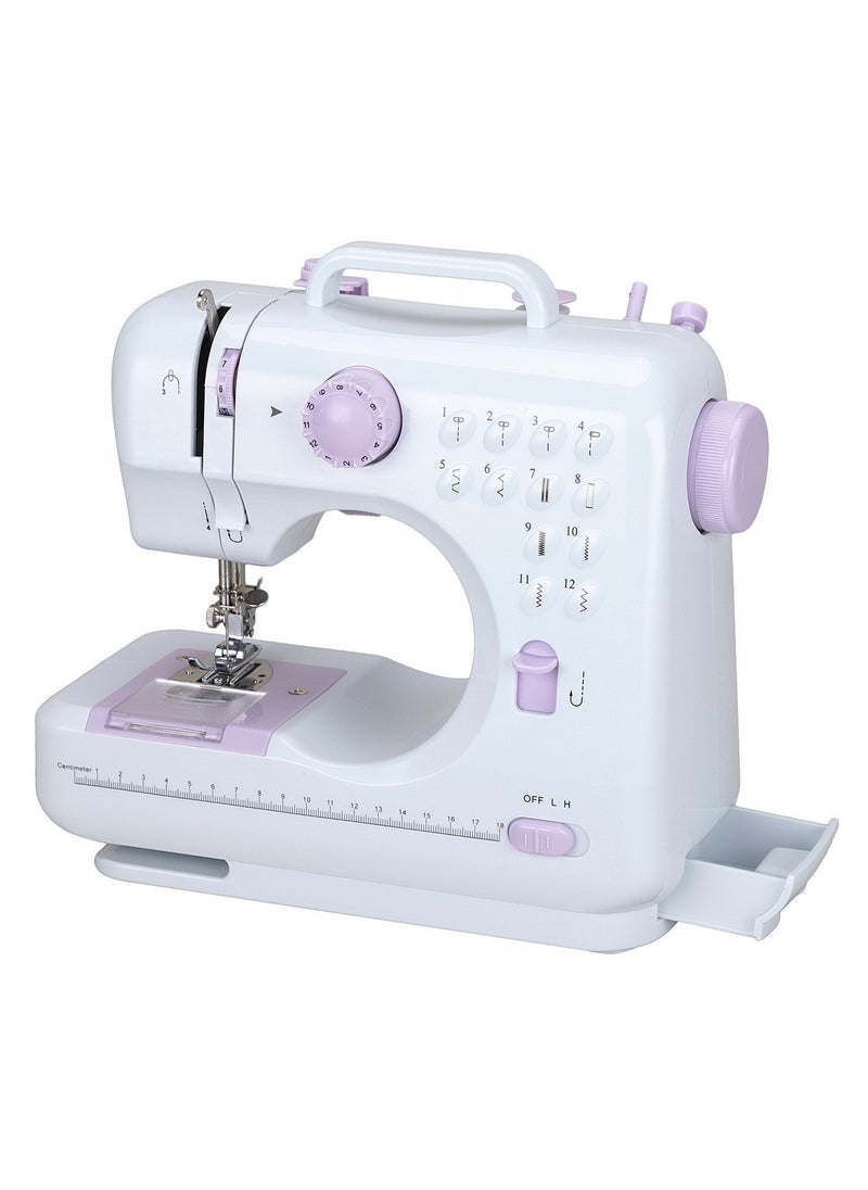 Joshberg Portable Sewing Machine,Electric Sewing Maching 505 White/Purple  - Image 1