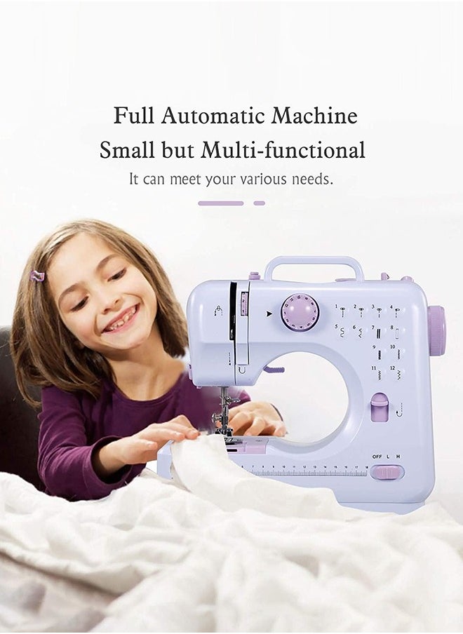 Joshberg Portable Sewing Machine,Electric Sewing Maching 505 White/Purple  - Image 3