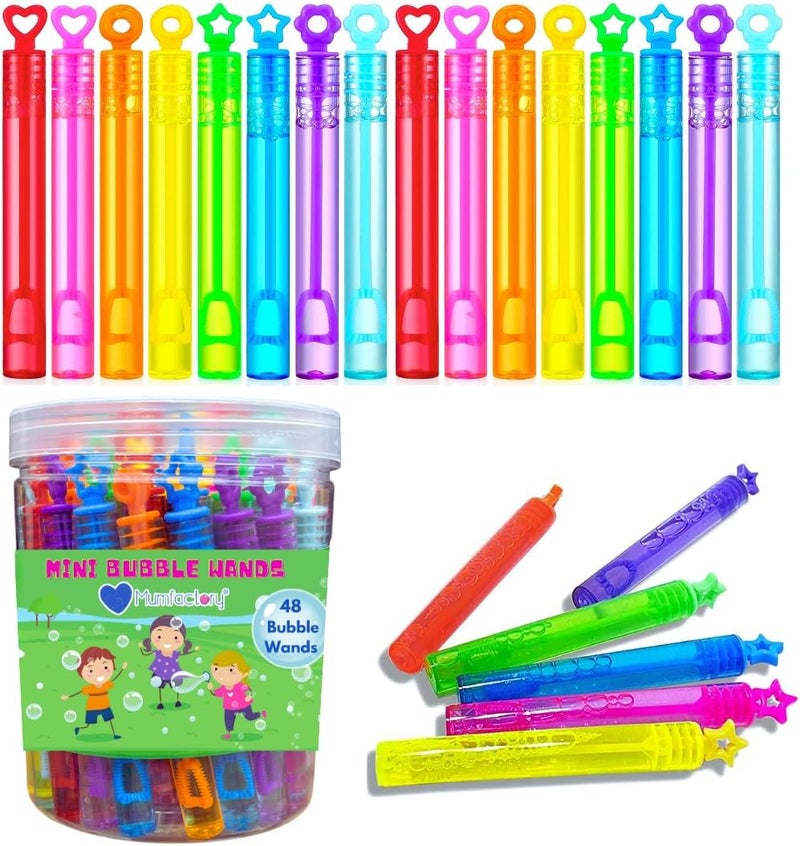 Mumfactory ® Bubble For Kids Toy | Birthday Party Decoration | Kids Birthday Party Favor Set | Pack of 48 Mini Wands - Image 1
