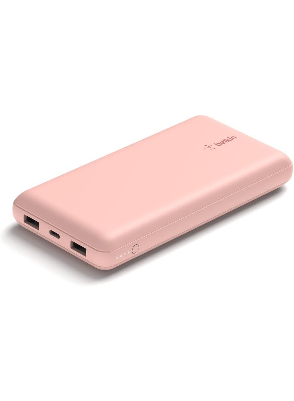 USB C Portable Charger 20000 mAh, 20K Power Bank with USB Type C Input Output Port and 2 USB A Ports with Included USB C to A Cable for iPhone, Galaxy, and More – Pink