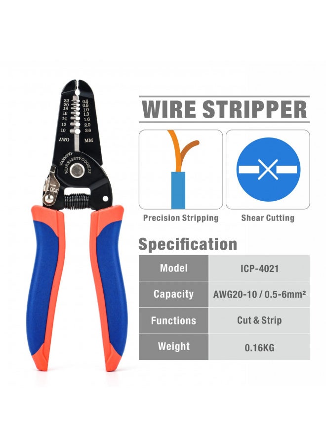 IWISS iCrimp Wire Crimping Tool Set with Wire Cable Stripper, Ratcheting Wire Crimper Tool with 5pcs Interchangeable Dies for Insulated and Non-insulated Connectors Terminal and End-sleeves Ferrule  - Image 3