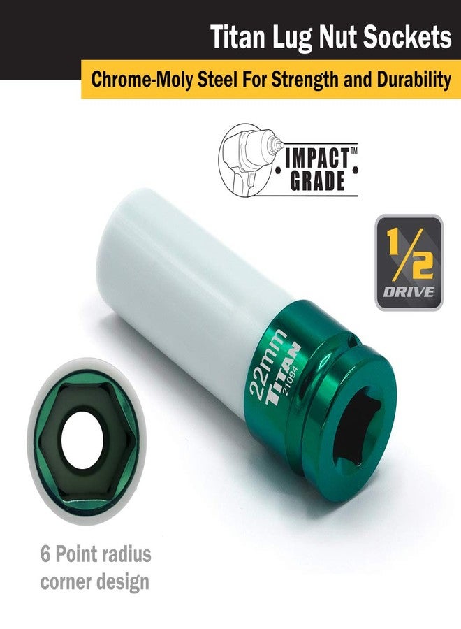 Titan 21094 1/2-Inch Drive x 22mm Non-marring Impact Deep Lug Nut Socket - Image 3