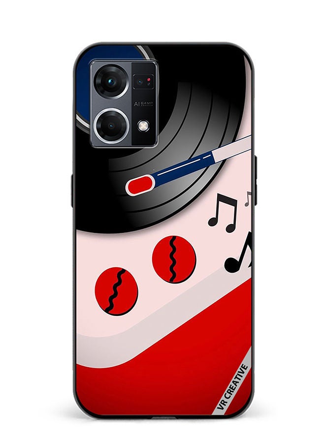 VR CREATIVE Protective Case Cover For Oppo Reno8 4G Music Design Multicolour - Image 1