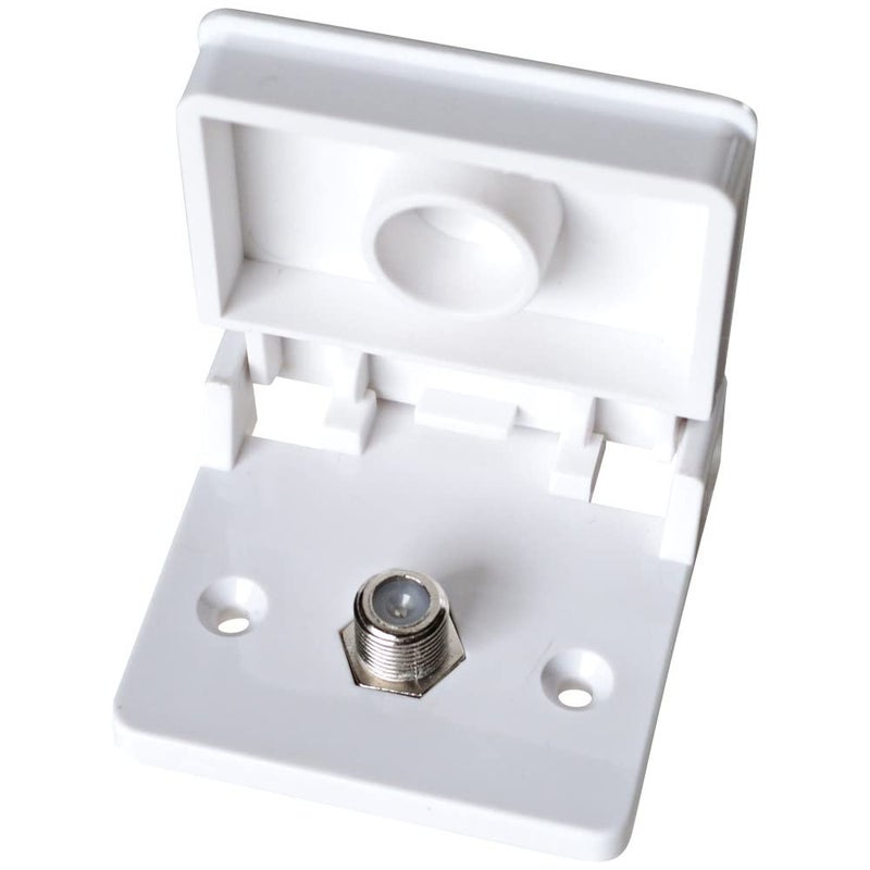 RV Designer T111 Weatherproof TV Jack White