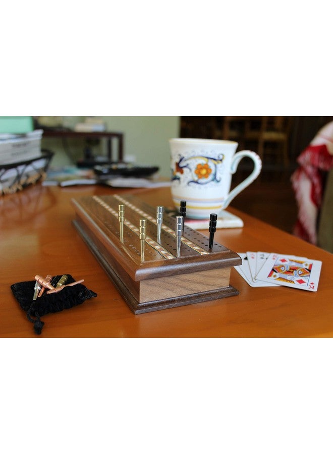 WE Games King-Sized Ultimate Cribbage Pegs - Set Of 9 (3 Brass, 3 Silver, 3 Black) - Image 4