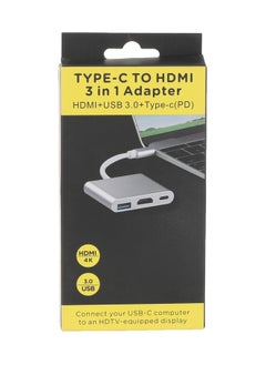USB-C to HDMI & USB 3.0 Hub with Type-C Charging - High-Speed Data Transfer