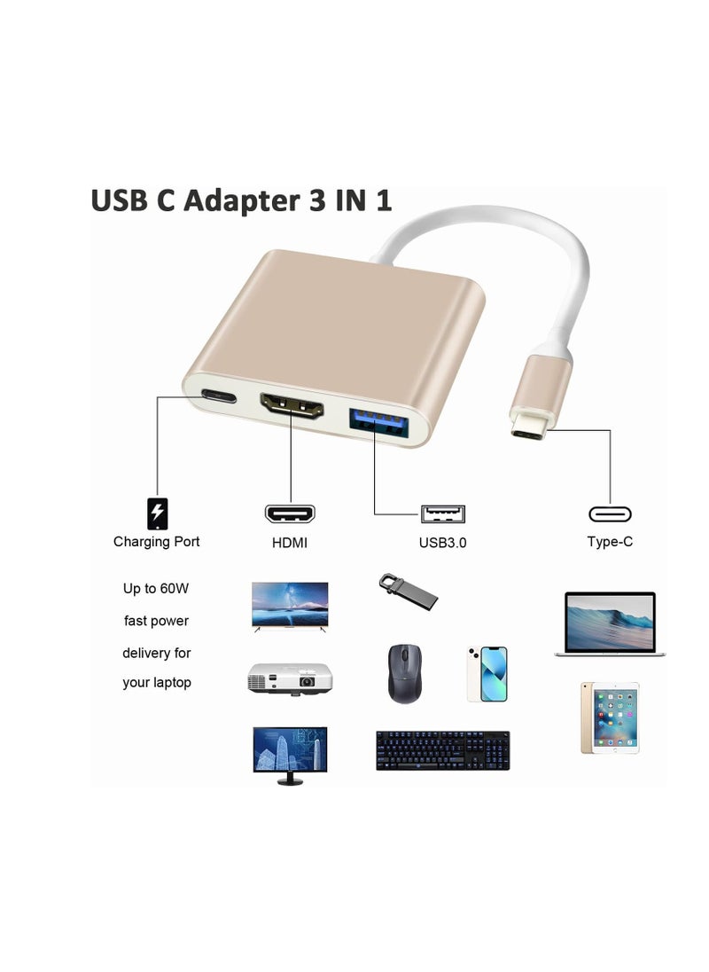 Generic USB-C to HDMI & USB 3.0 Hub with Type-C Charging - High-Speed Data Transfer  - Image 3