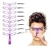 Sluswallow 1Pc Pouple Eyebrow Shaping KitEyebrow Template8 Styles Reusable Eyebrow Stencil with Handle and Strap Washable Eyebrow Color Eyes - Image 2