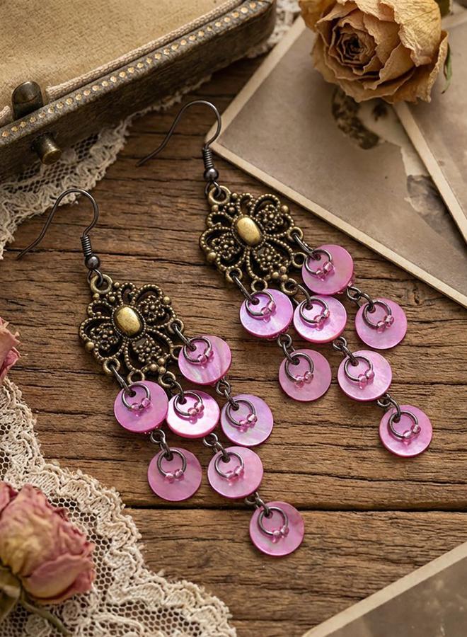 Take Two Bronze Shell Dangler Earrings - Image 3