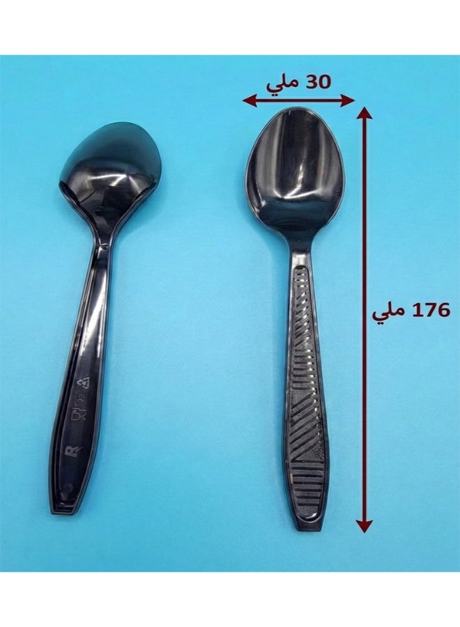 Ritco Carton Of VIP Thick Black Plastic Spoons (1000 Spoons/Carton) - Image 4