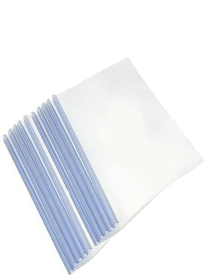 Plastic Strip File Folder For Document Sliding Bar Report Covers 30 Sheet Capacity Transparent Resume Presentation File Folders Organizer Binder For A4 Size Paper Patti File Pack Of 10