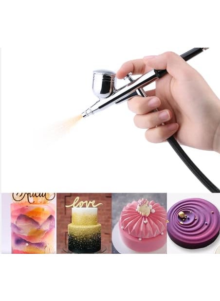 Super Skill Professional Airbrush Gun Kit for Makeup Cake Decorating and Crafts MultiNozzle Design with Adjustable Pressure Control  - Image 5