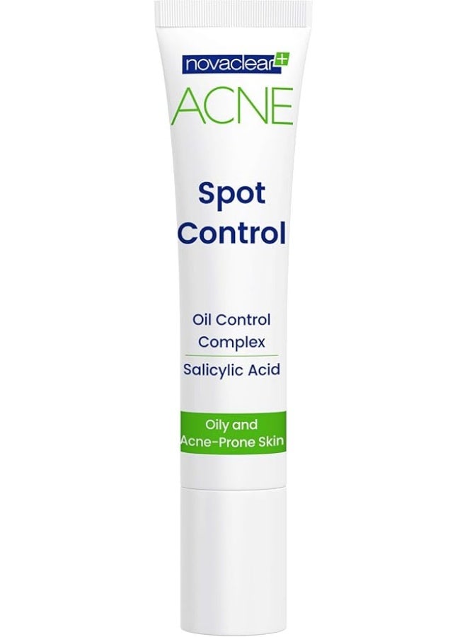 Novaclear Acne Spot Control – Salicylic Acid Acne Treatment with Oil Control Complex, Rapid Spot Treatment for Pimples 10 ML - Image 1