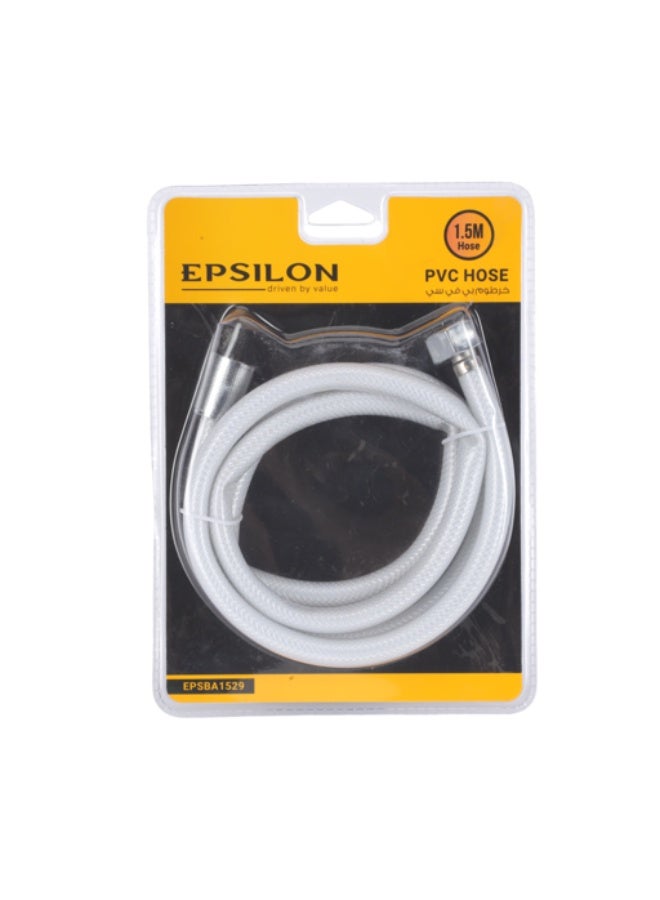 Epsilon PVC Shower Hose 1.5 Meter, Flexible Replacement Hose for Hand Shower & Health Faucet, Leak-Resistant, Corrosion-Resistant Bathroom Hose, White | EPSBA1529 - Image 5