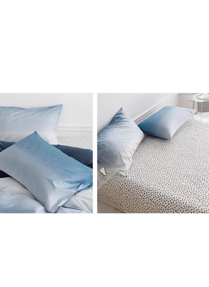 Generic Bed Sheet Style — Pure Cotton Gradient 100 Cotton Bedding Four Piece Set  - Image 3