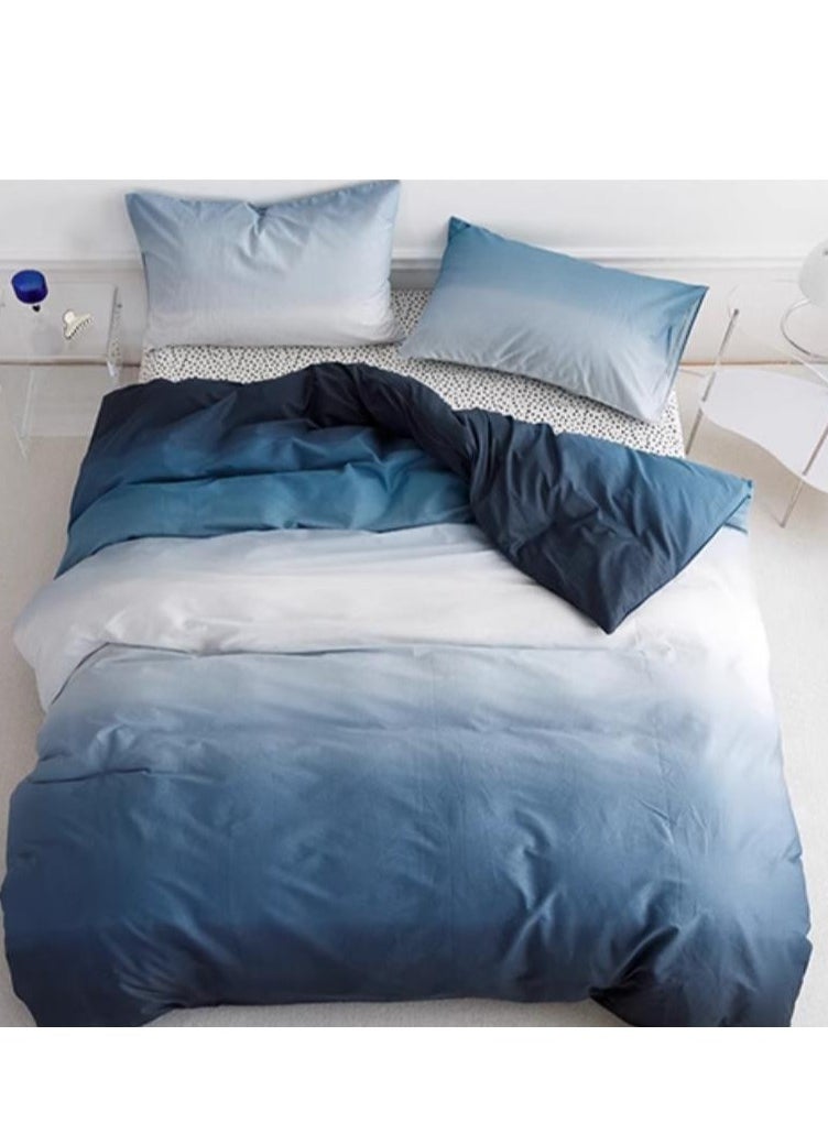 Generic Bed Sheet Style — Pure Cotton Gradient 100 Cotton Bedding Four Piece Set  - Image 4