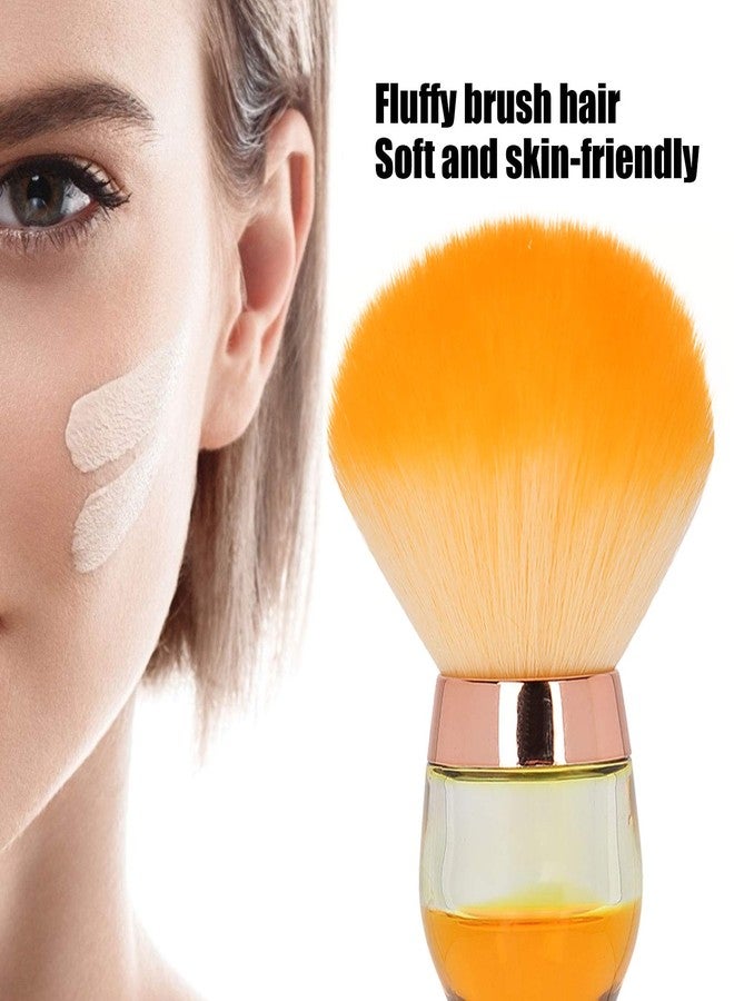 Ymiko Nail Brush Dust Remover,Nail Dust Cleaning Brush Nail Art Powder Remover Brush Cleaner Makeup Blush Brushes(Orange) - Image 2
