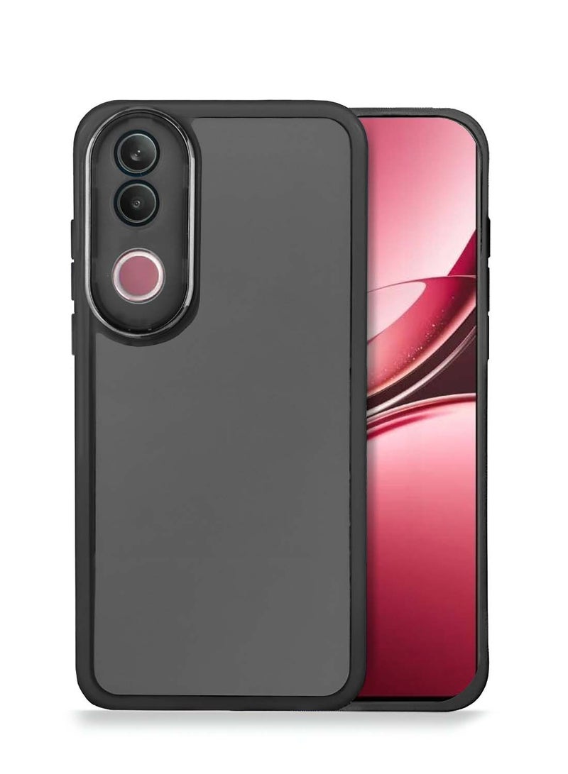 دبليو تيك vivo V50 5G 2025 هاتف ناعم شفاف TPU سيليكون رفيع للغاية أنيق مطلي بالكهرباء غطاء العلبة الخلفية للكاميرا - أسود - Image 1