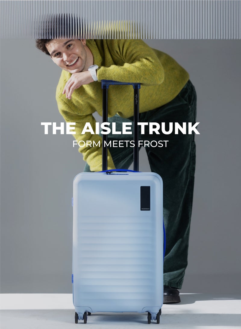 Mokobara The Aisle Trunk Check-In Luggage - Durable Polycarbonate Material | Shy Blue, Light Blue - Image 2