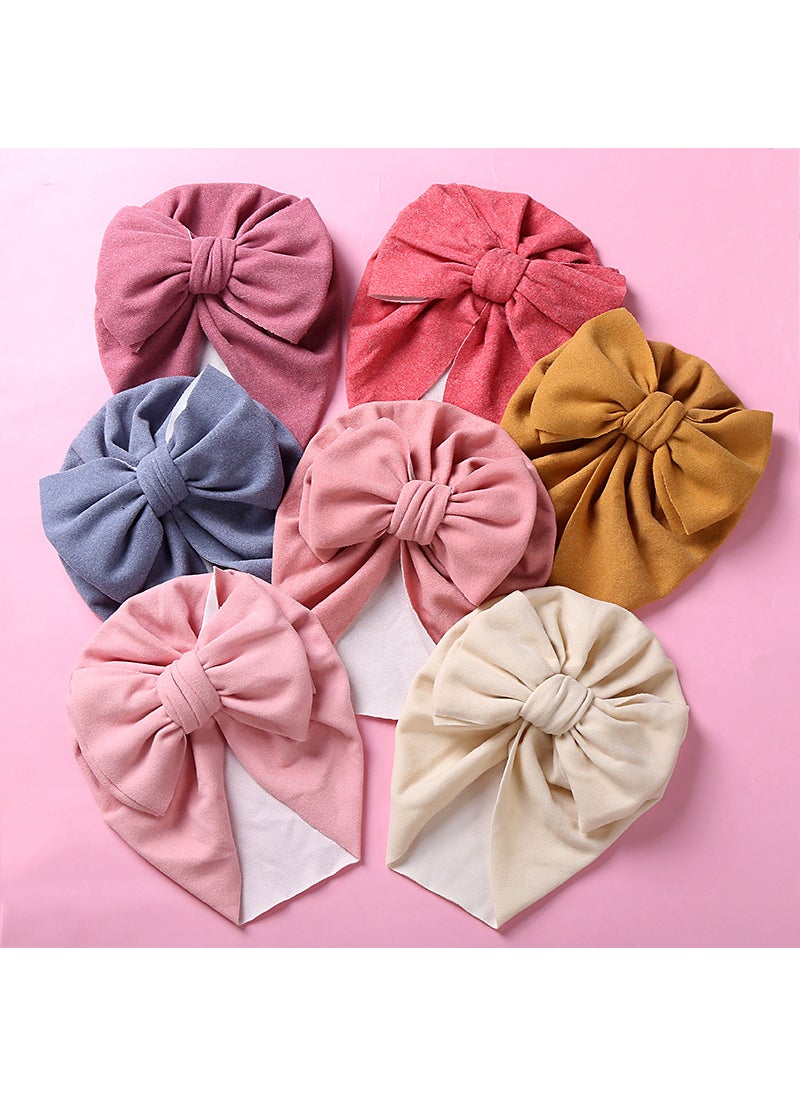 Generic Double Bow Cashmere-like Kids Cap Random color selection 