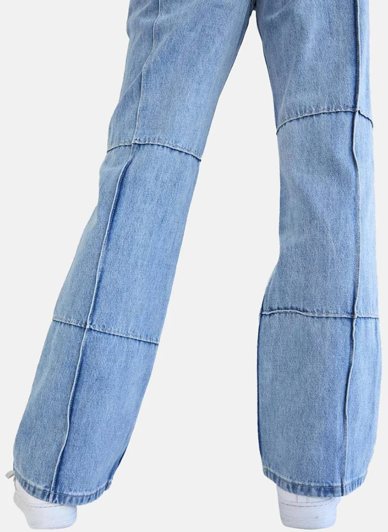YUNIQEE Blue Straight Fit Clean Look High-Rise Jeans