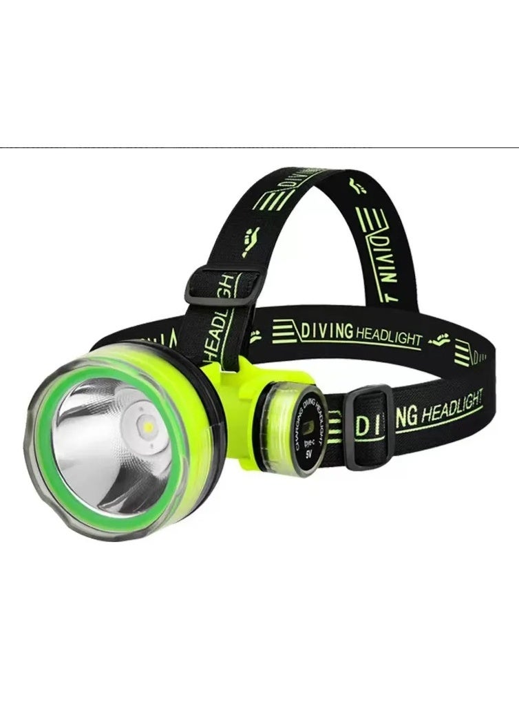 Forthcan Rechargeable LED Diving Headlamp, IPX8 Waterproof Bright Scuba Flashlight, 2 Light Modes, Forehead Diving Light for Snorkeling and Underwater Use - Image 4