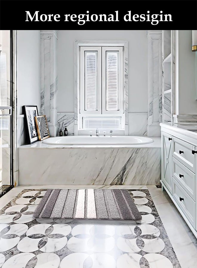 SHABILI Bath Mat Floor Mat Bathroom Rug Mat Plush Bath Carpet, Rapid Water Absorption Machine Washable Non‑Slip TPR Backing Soft Skin‑Friendly Lint‑Free, Ideal for Bathroom Floor Tub Shower Toilet Door Use - Image 3