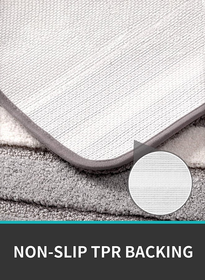 SHABILI Bath Mat Floor Mat Bathroom Rug Mat Plush Bath Carpet, Rapid Water Absorption Machine Washable Non‑Slip TPR Backing Soft Skin‑Friendly Lint‑Free, Ideal for Bathroom Floor Tub Shower Toilet Door Use - Image 5