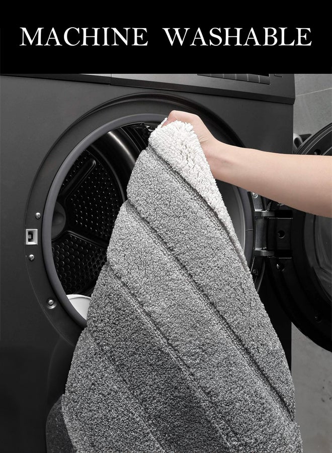 SHABILI Bath Mat Floor Mat Bathroom Rug Mat Plush Bath Carpet, Rapid Water Absorption Machine Washable Non‑Slip TPR Backing Soft Skin‑Friendly Lint‑Free, Ideal for Bathroom Floor Tub Shower Toilet Door Use - Image 2